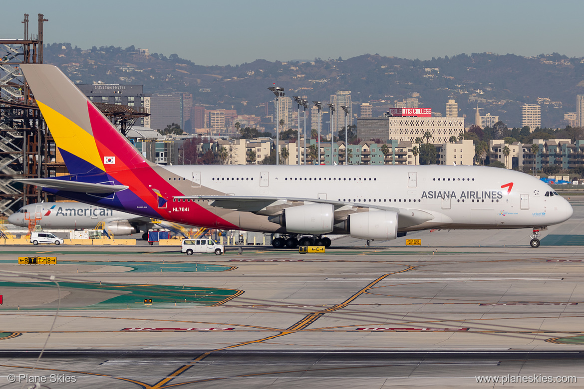 Asiana Airlines Airbus A380-800 HL7641 at Los Angeles International Airport (KLAX/LAX)