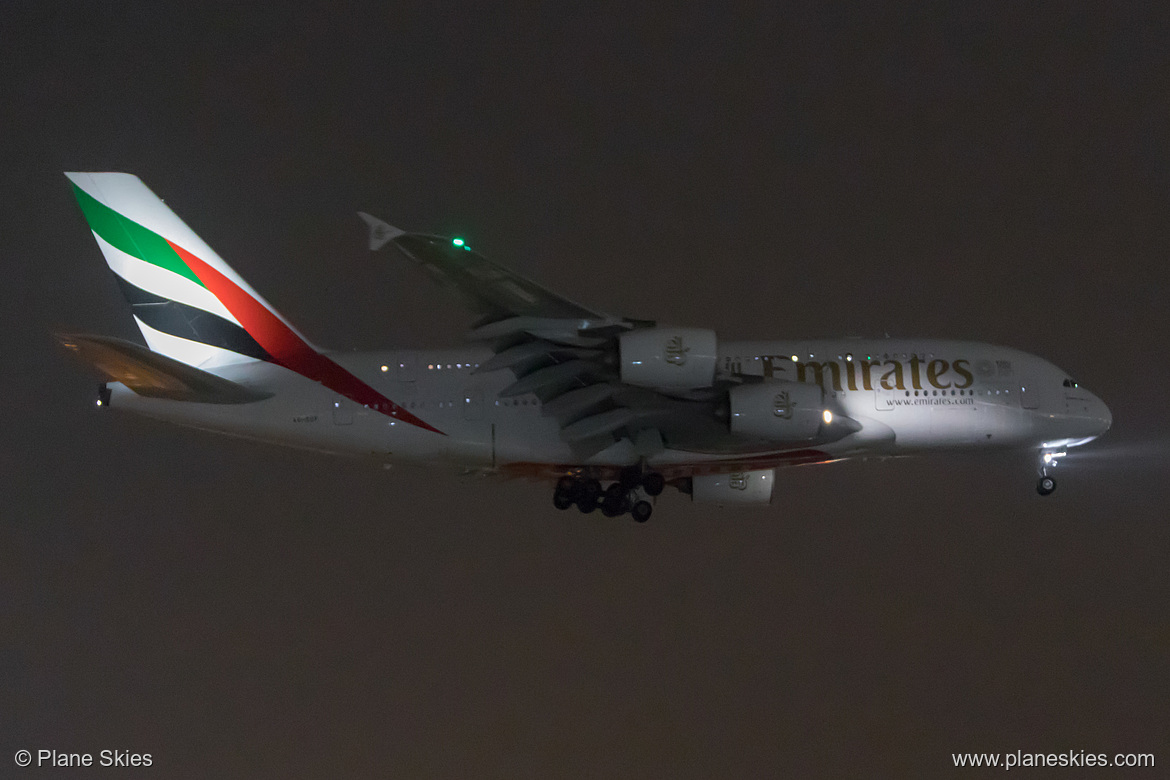 Emirates Airbus A380-800 A6-EDF at London Heathrow Airport (EGLL/LHR)