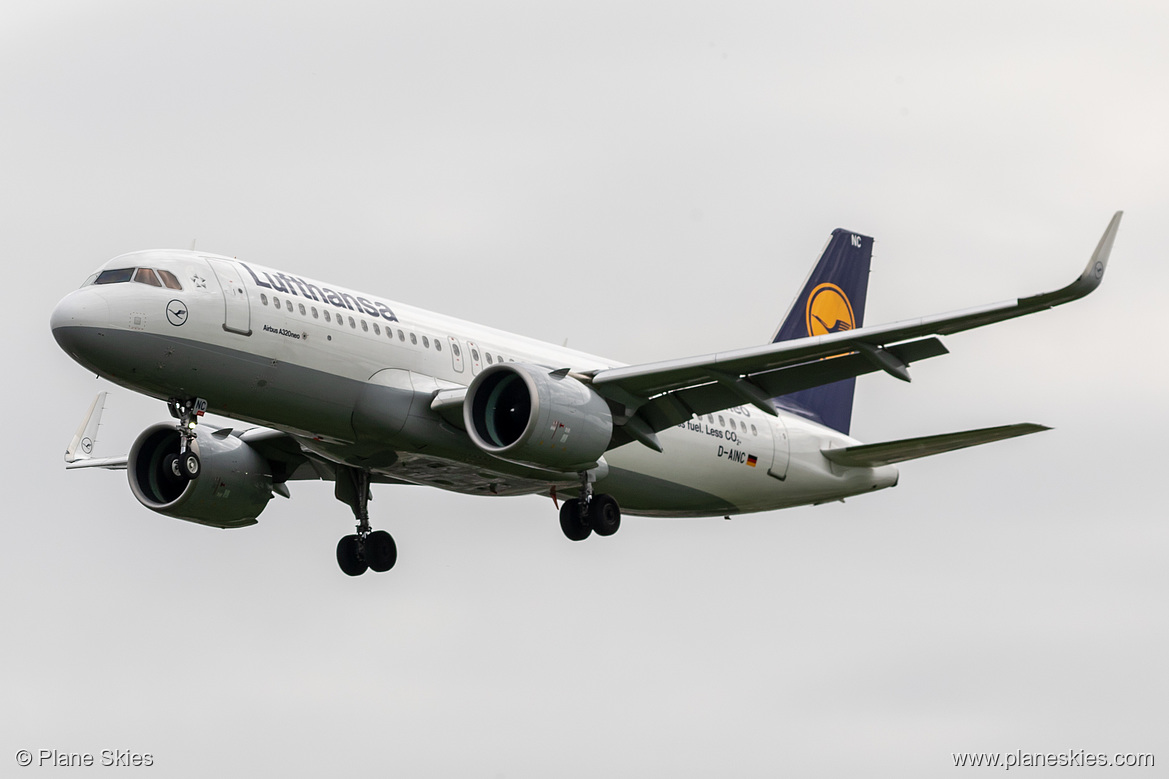 Lufthansa Airbus A320neo D-AINC at London Heathrow Airport (EGLL/LHR) Lufthansa Airbus A320neo D-AINC at London Heathrow Airport (EGLL/LHR)