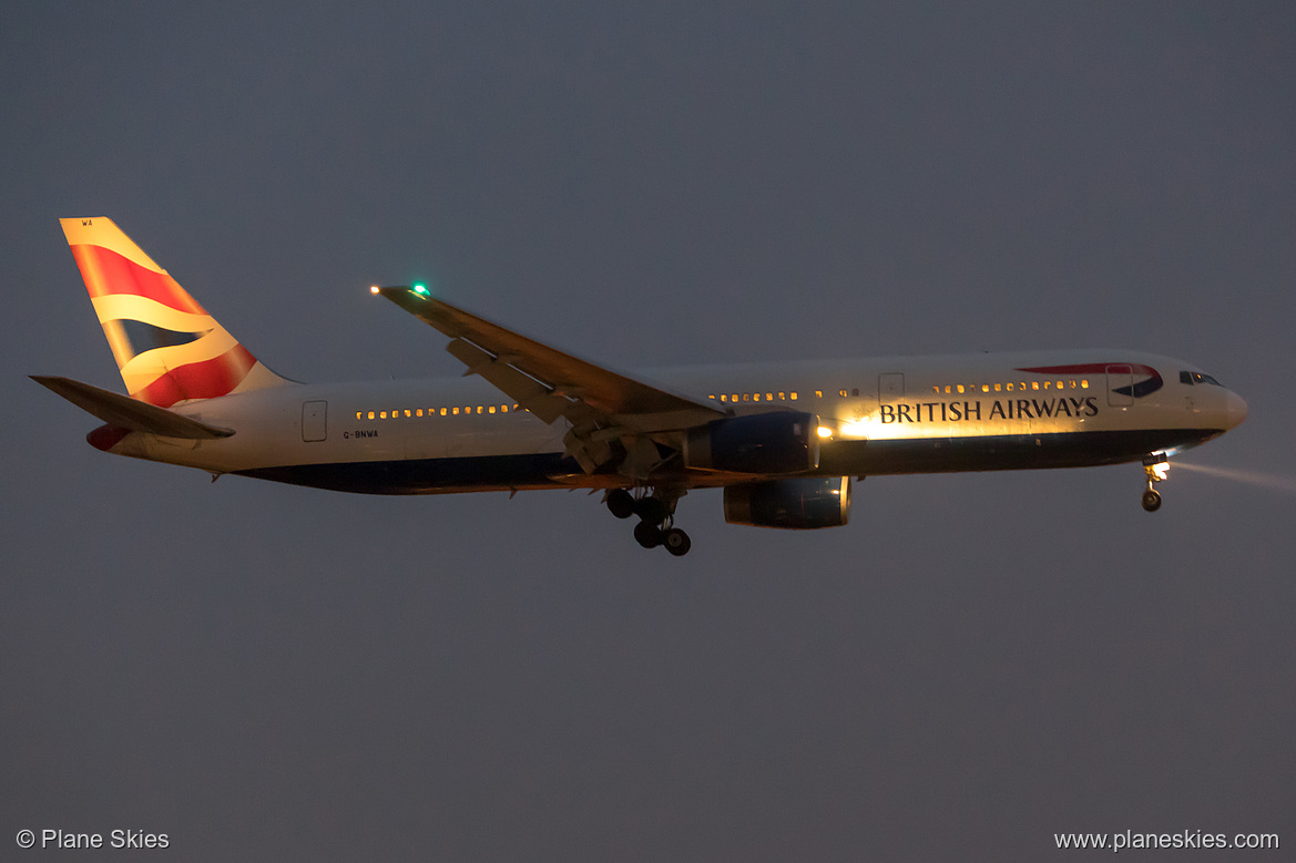 British Airways Boeing 767-300ER G-BNWA at London Heathrow Airport (EGLL/LHR) British Airways Boeing 767-300ER G-BNWA at London Heathrow Airport (EGLL/LHR)