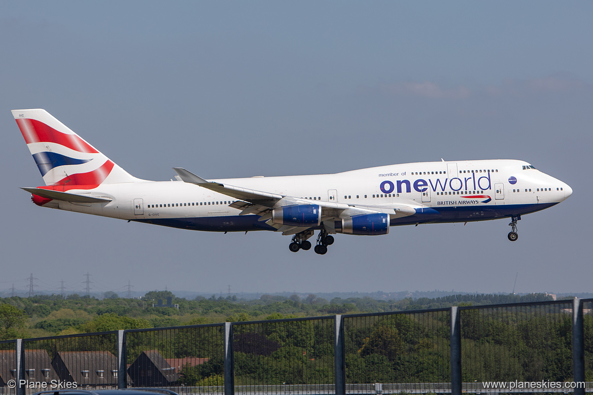 British Airways Boeing 747-400 G-CIVC at London Heathrow Airport (EGLL/LHR) British Airways Boeing 747-400 G-CIVC at London Heathrow Airport (EGLL/LHR)