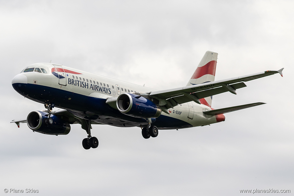 British Airways Airbus A319-100 G-EUOF at London Heathrow Airport (EGLL/LHR) British Airways Airbus A319-100 G-EUOF at London Heathrow Airport (EGLL/LHR)