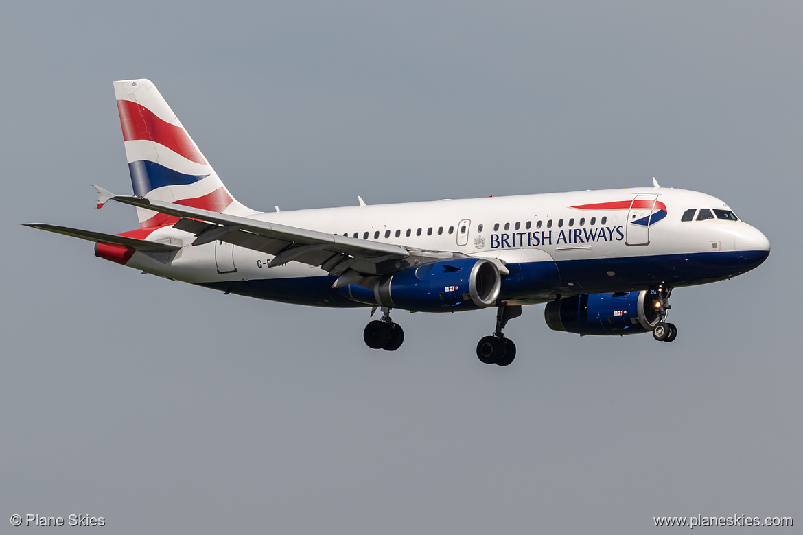 British Airways Airbus A319-100 G-EUOH at London Heathrow Airport (EGLL/LHR) British Airways Airbus A319-100 G-EUOH at London Heathrow Airport (EGLL/LHR)