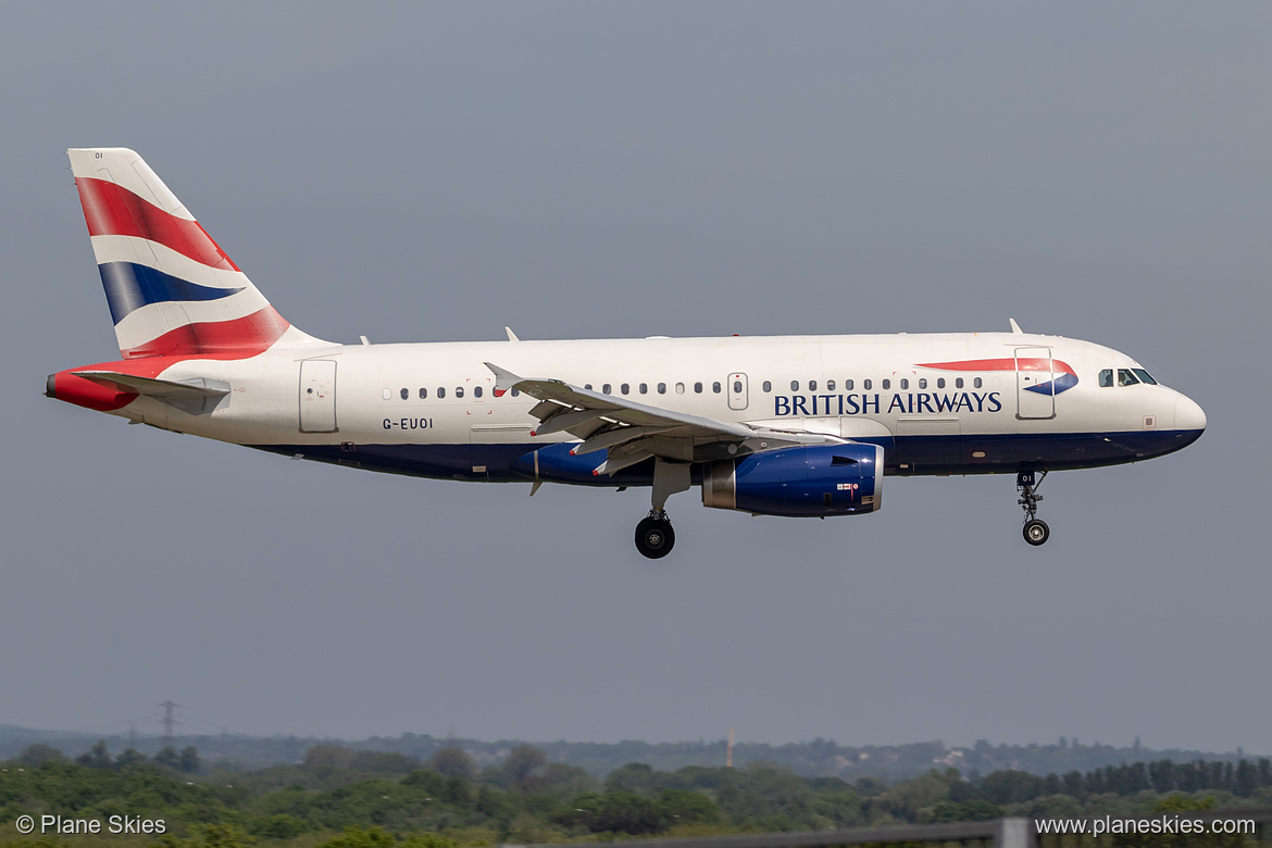 British Airways Airbus A319-100 G-EUOI at London Heathrow Airport (EGLL/LHR) British Airways Airbus A319-100 G-EUOI at London Heathrow Airport (EGLL/LHR)