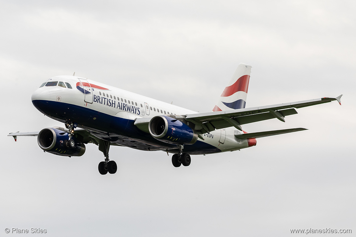 British Airways Airbus A319-100 G-EUPA at London Heathrow Airport (EGLL/LHR) British Airways Airbus A319-100 G-EUPA at London Heathrow Airport (EGLL/LHR)