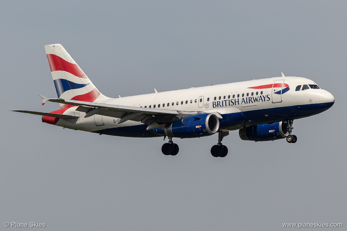 British Airways Airbus A319-100 G-EUPB at London Heathrow Airport (EGLL/LHR) British Airways Airbus A319-100 G-EUPB at London Heathrow Airport (EGLL/LHR)
