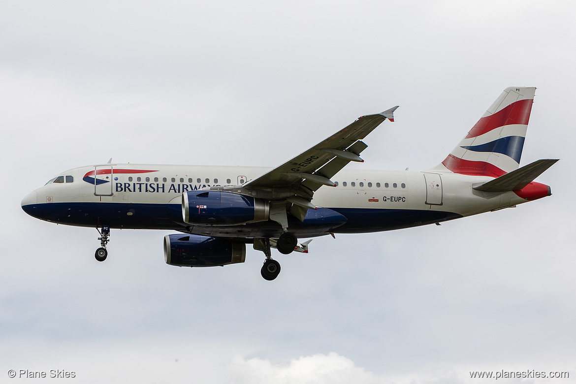 British Airways Airbus A319-100 G-EUPC at London Heathrow Airport (EGLL/LHR) British Airways Airbus A319-100 G-EUPC at London Heathrow Airport (EGLL/LHR)