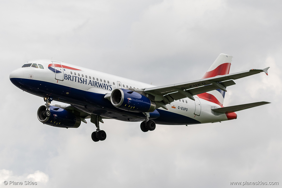 British Airways Airbus A319-100 G-EUPD at London Heathrow Airport (EGLL/LHR) British Airways Airbus A319-100 G-EUPD at London Heathrow Airport (EGLL/LHR)