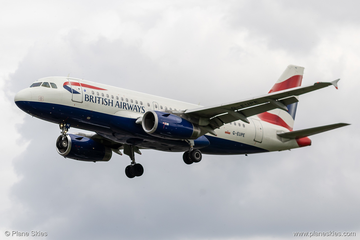British Airways Airbus A319-100 G-EUPE at London Heathrow Airport (EGLL/LHR) British Airways Airbus A319-100 G-EUPE at London Heathrow Airport (EGLL/LHR)