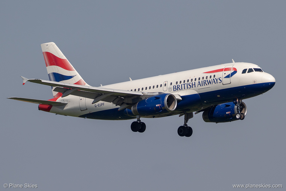 British Airways Airbus A319-100 G-EUPF at London Heathrow Airport (EGLL/LHR) British Airways Airbus A319-100 G-EUPF at London Heathrow Airport (EGLL/LHR)
