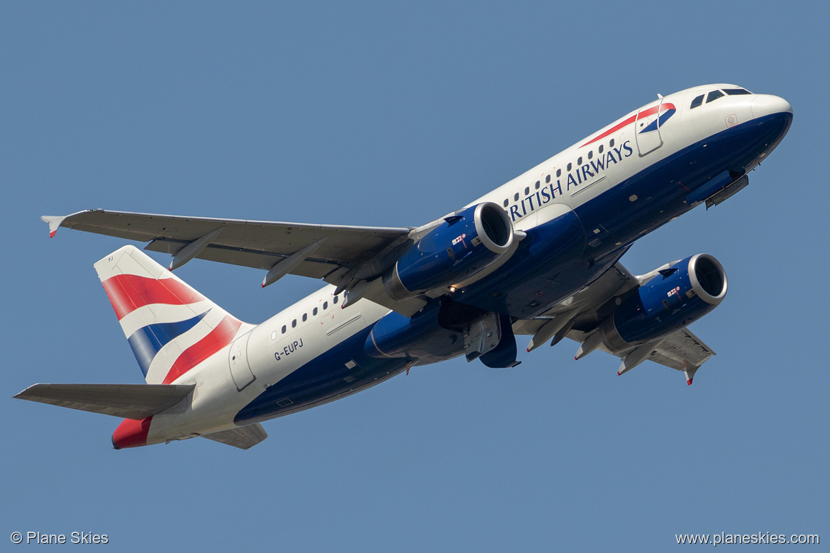 British Airways Airbus A319-100 G-EUPJ at London Heathrow Airport (EGLL/LHR) British Airways Airbus A319-100 G-EUPJ at London Heathrow Airport (EGLL/LHR)