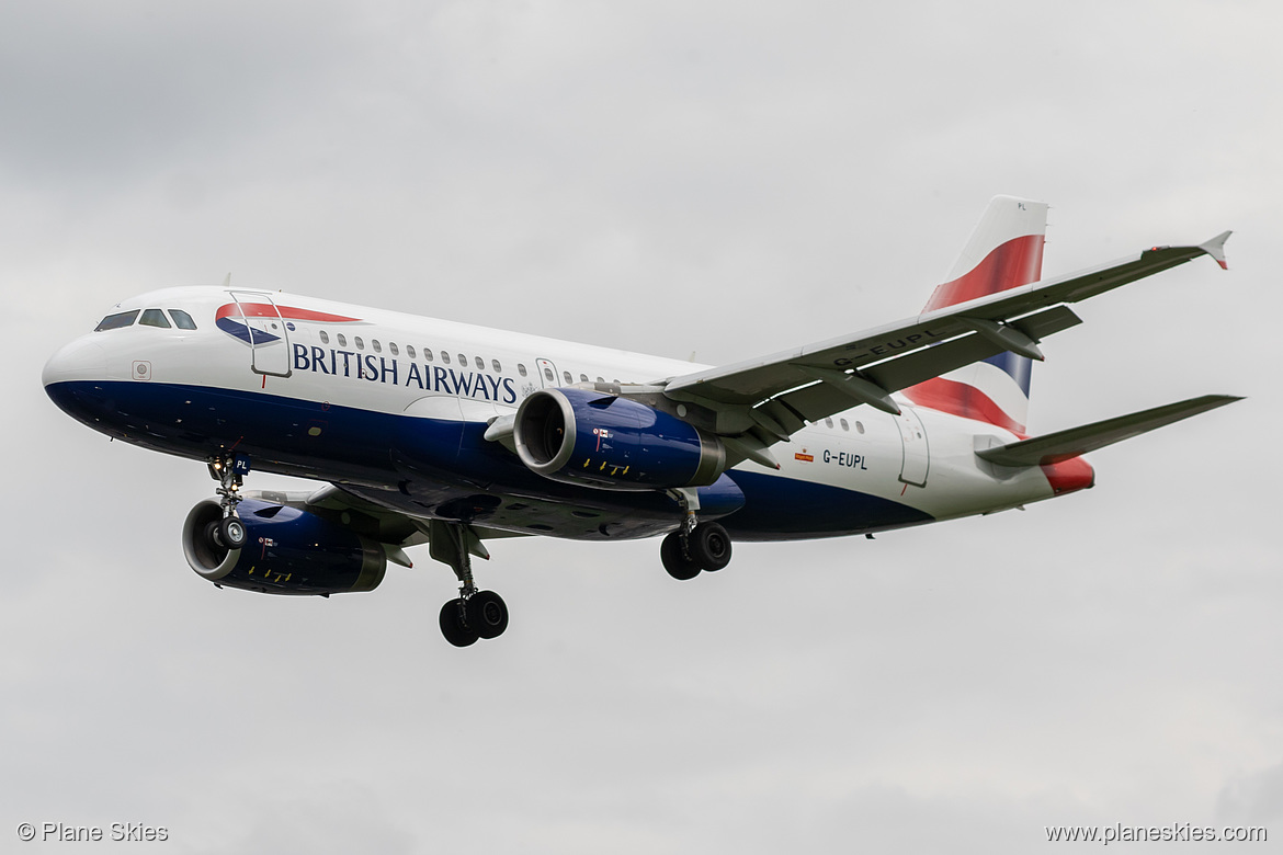 British Airways Airbus A319-100 G-EUPL at London Heathrow Airport (EGLL/LHR) British Airways Airbus A319-100 G-EUPL at London Heathrow Airport (EGLL/LHR)
