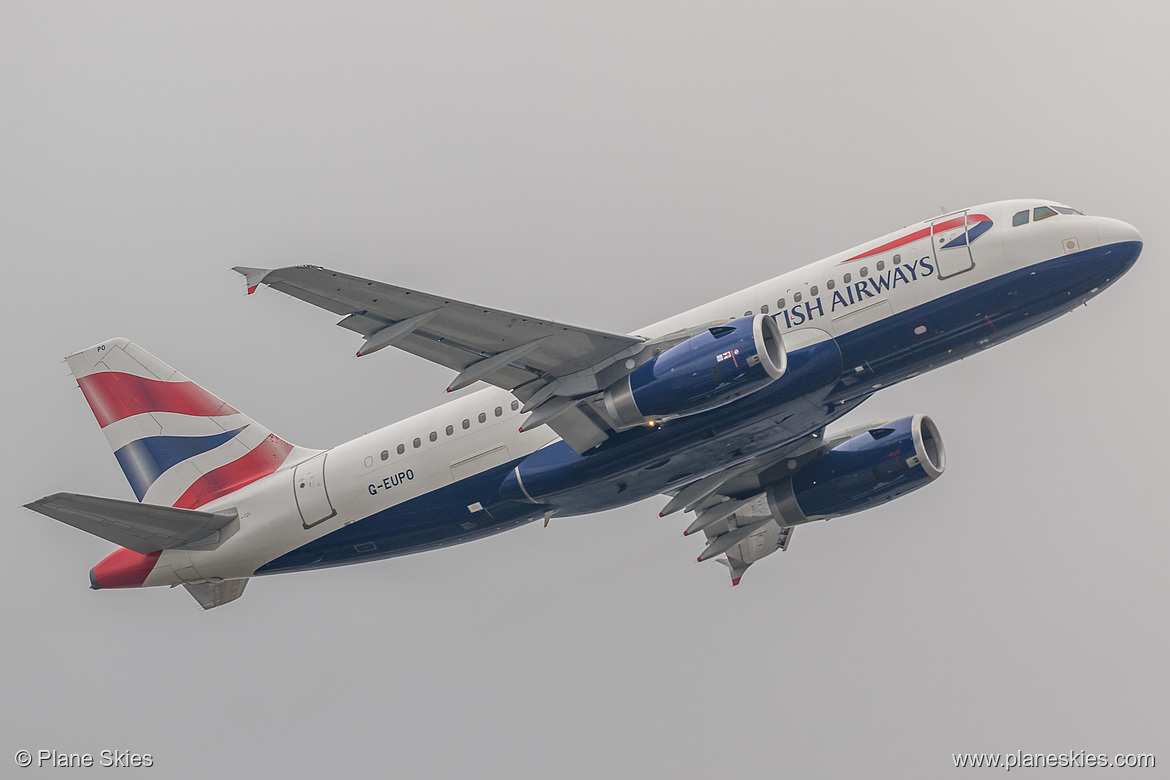 British Airways Airbus A319-100 G-EUPO at London Heathrow Airport (EGLL/LHR)