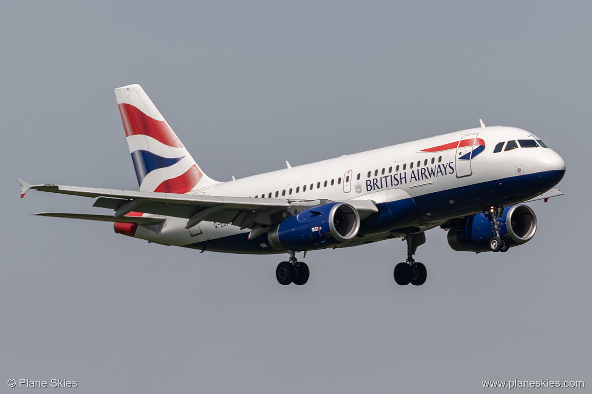 British Airways Airbus A319-100 G-EUPO at London Heathrow Airport (EGLL/LHR) British Airways Airbus A319-100 G-EUPO at London Heathrow Airport (EGLL/LHR)