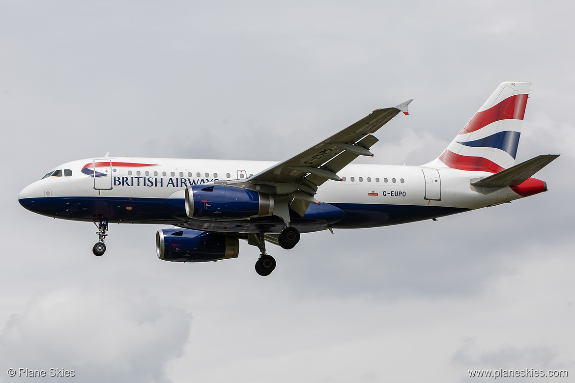 British Airways Airbus A319-100 G-EUPO at London Heathrow Airport (EGLL/LHR)