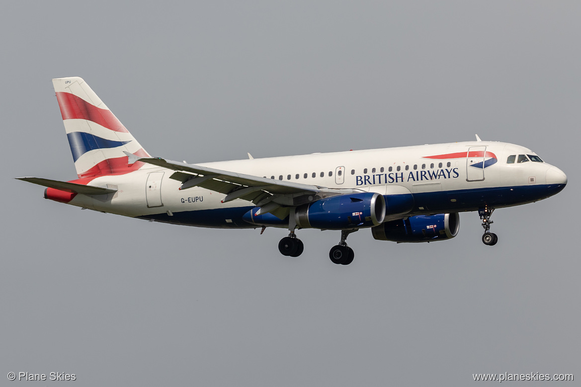 British Airways Airbus A319-100 G-EUPU at London Heathrow Airport (EGLL/LHR) British Airways Airbus A319-100 G-EUPU at London Heathrow Airport (EGLL/LHR)