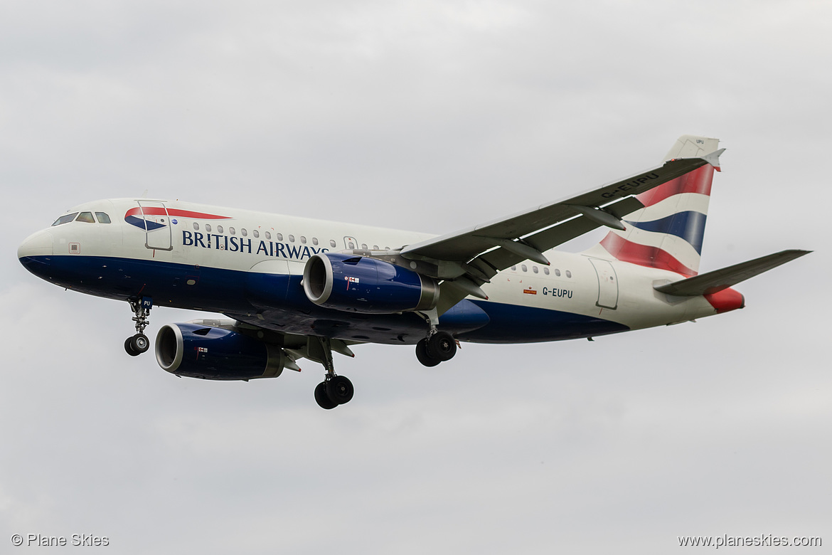 British Airways Airbus A319-100 G-EUPU at London Heathrow Airport (EGLL/LHR) British Airways Airbus A319-100 G-EUPU at London Heathrow Airport (EGLL/LHR)