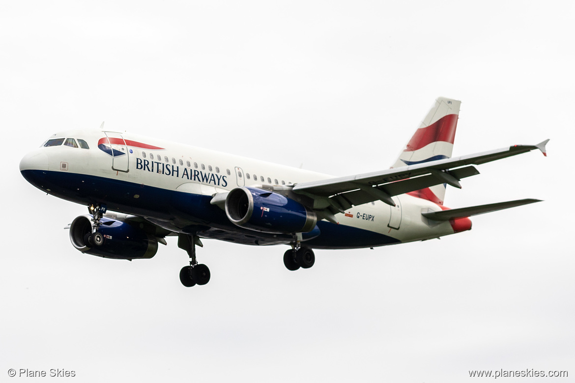 British Airways Airbus A319-100 G-EUPX at London Heathrow Airport (EGLL/LHR) British Airways Airbus A319-100 G-EUPX at London Heathrow Airport (EGLL/LHR)