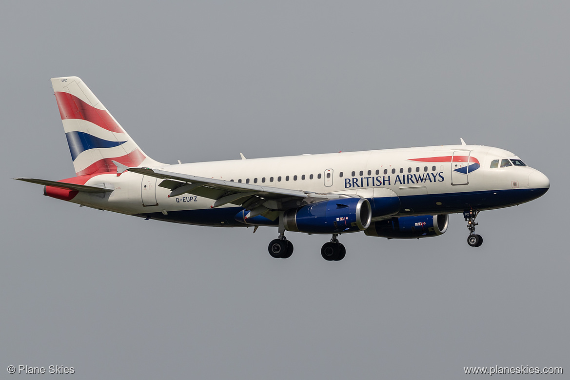 British Airways Airbus A319-100 G-EUPZ at London Heathrow Airport (EGLL/LHR) British Airways Airbus A319-100 G-EUPZ at London Heathrow Airport (EGLL/LHR)