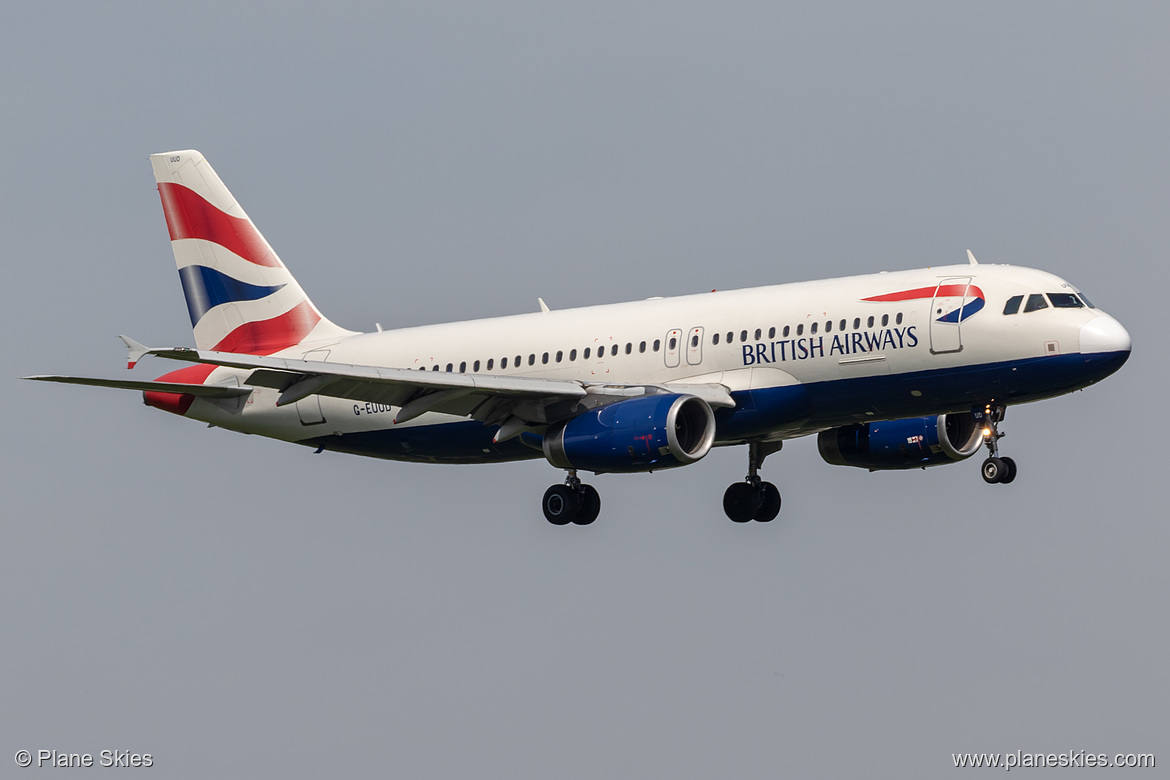 British Airways Airbus A320-200 G-EUUD at London Heathrow Airport (EGLL/LHR)