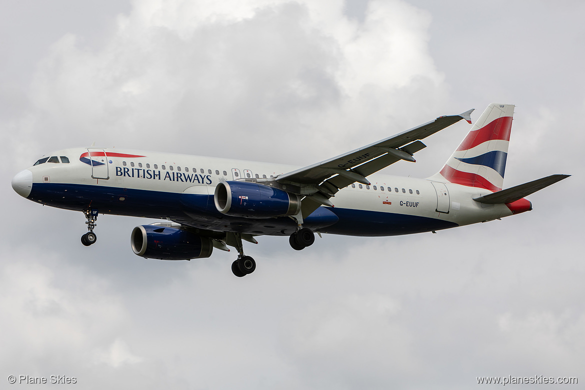 British Airways Airbus A320-200 G-EUUF at London Heathrow Airport (EGLL/LHR) British Airways Airbus A320-200 G-EUUF at London Heathrow Airport (EGLL/LHR)