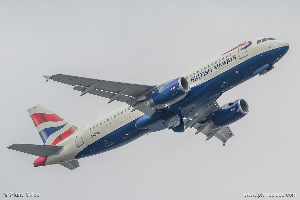 British Airways Airbus A320-200 G-EUUI at London Heathrow Airport (EGLL/LHR) British Airways Airbus A320-200 G-EUUI at London Heathrow Airport (EGLL/LHR)