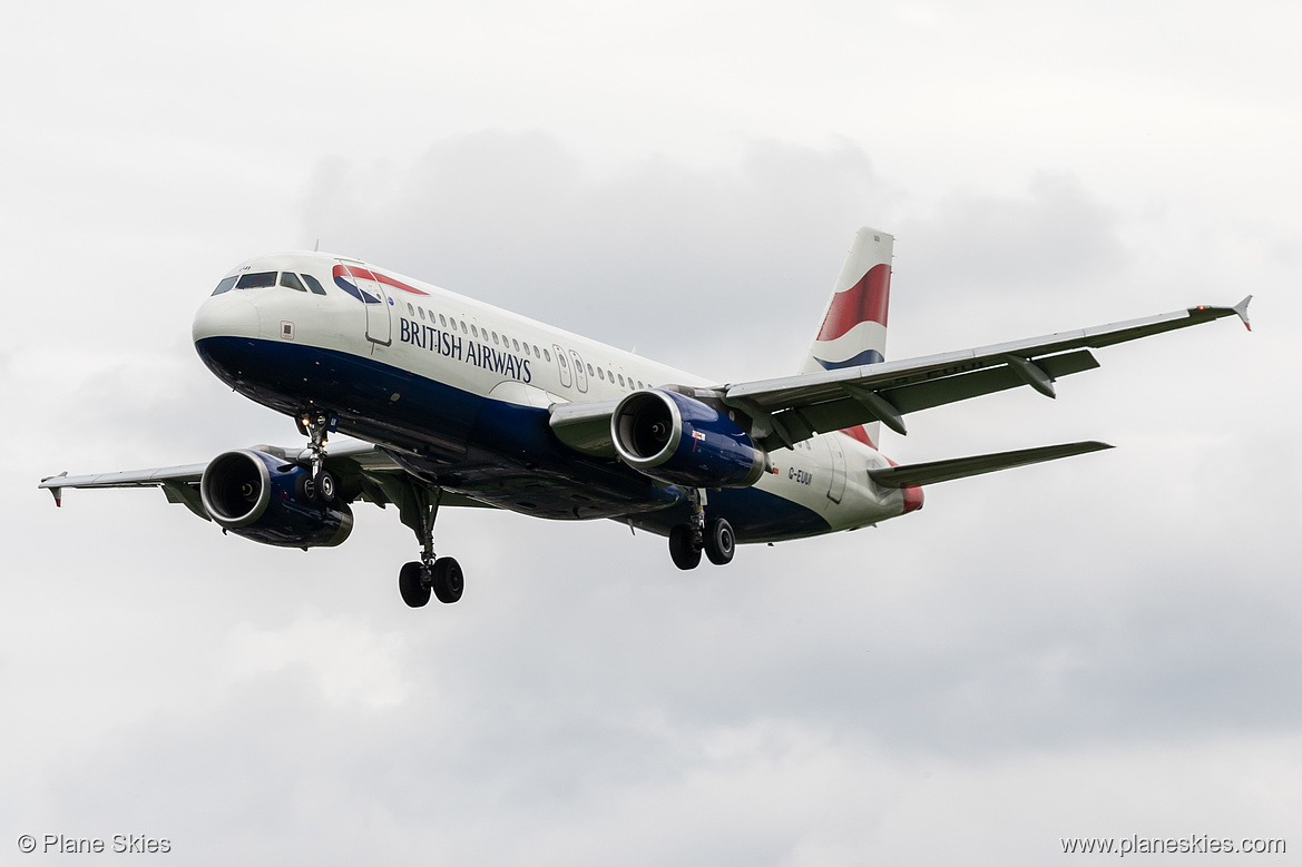 British Airways Airbus A320-200 G-EUUI at London Heathrow Airport (EGLL/LHR) British Airways Airbus A320-200 G-EUUI at London Heathrow Airport (EGLL/LHR)