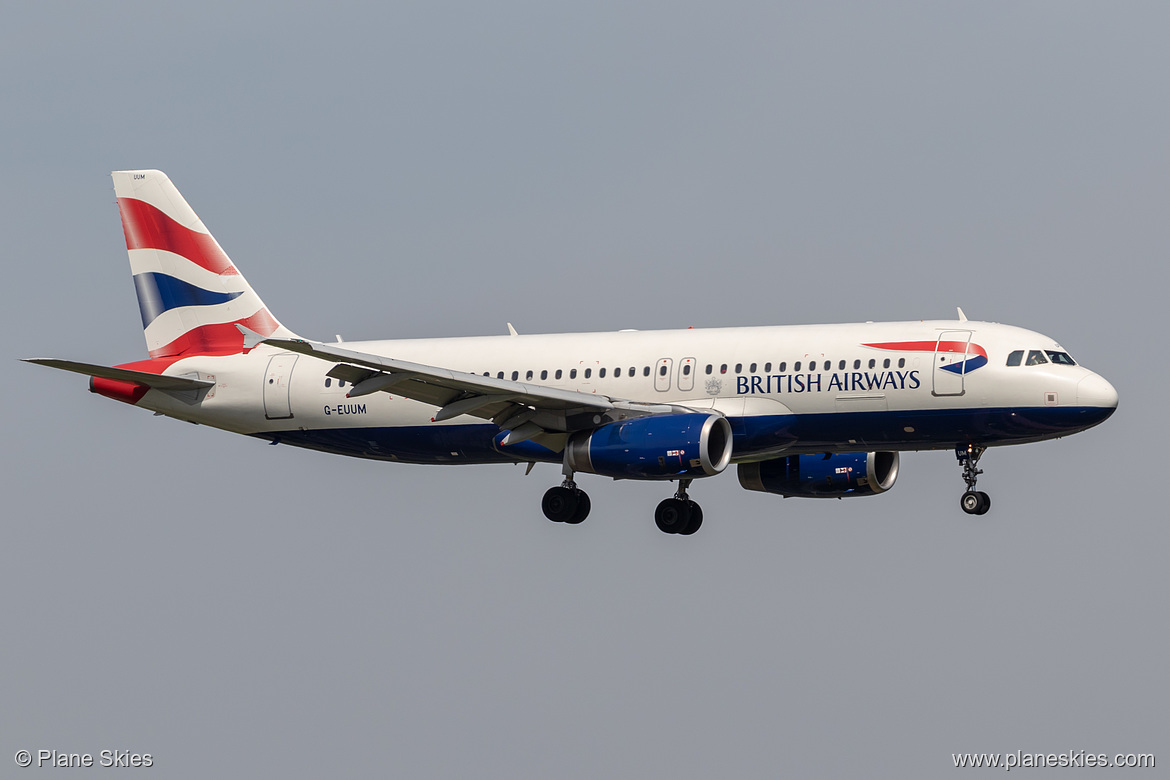British Airways Airbus A320-200 G-EUUM at London Heathrow Airport (EGLL/LHR) British Airways Airbus A320-200 G-EUUM at London Heathrow Airport (EGLL/LHR)