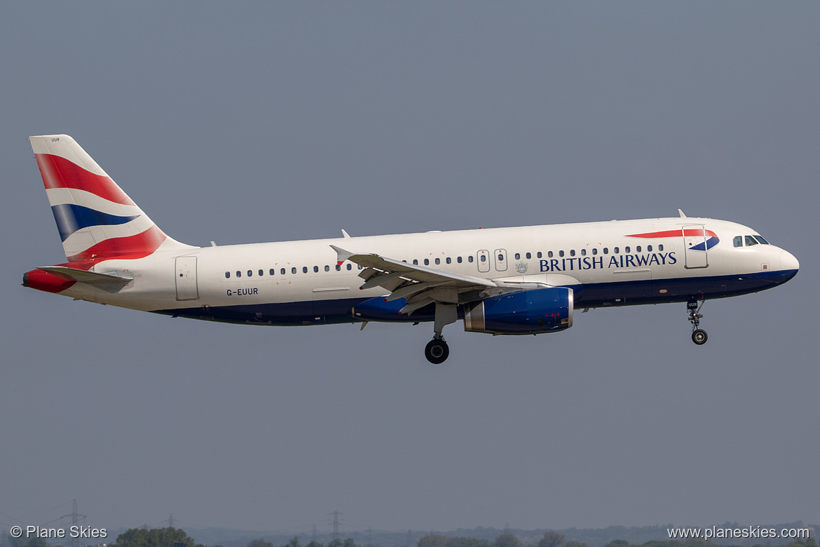 British Airways Airbus A320-200 G-EUUR at London Heathrow Airport (EGLL/LHR) British Airways Airbus A320-200 G-EUUR at London Heathrow Airport (EGLL/LHR)