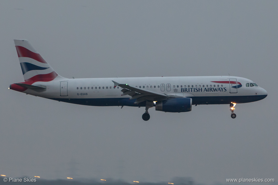 British Airways Airbus A320-200 G-EUUS at London Heathrow Airport (EGLL/LHR) British Airways Airbus A320-200 G-EUUS at London Heathrow Airport (EGLL/LHR)
