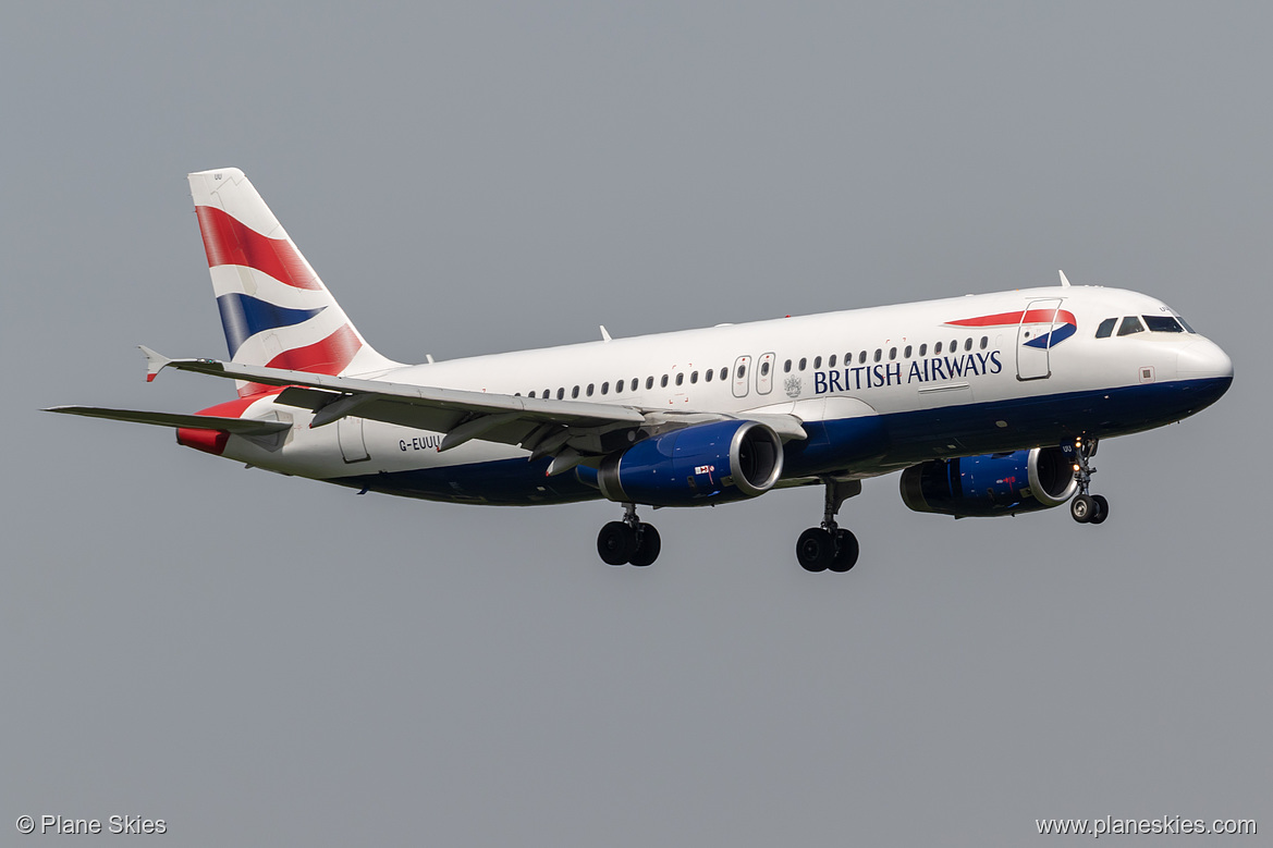 British Airways Airbus A320-200 G-EUUU at London Heathrow Airport (EGLL/LHR) British Airways Airbus A320-200 G-EUUU at London Heathrow Airport (EGLL/LHR)