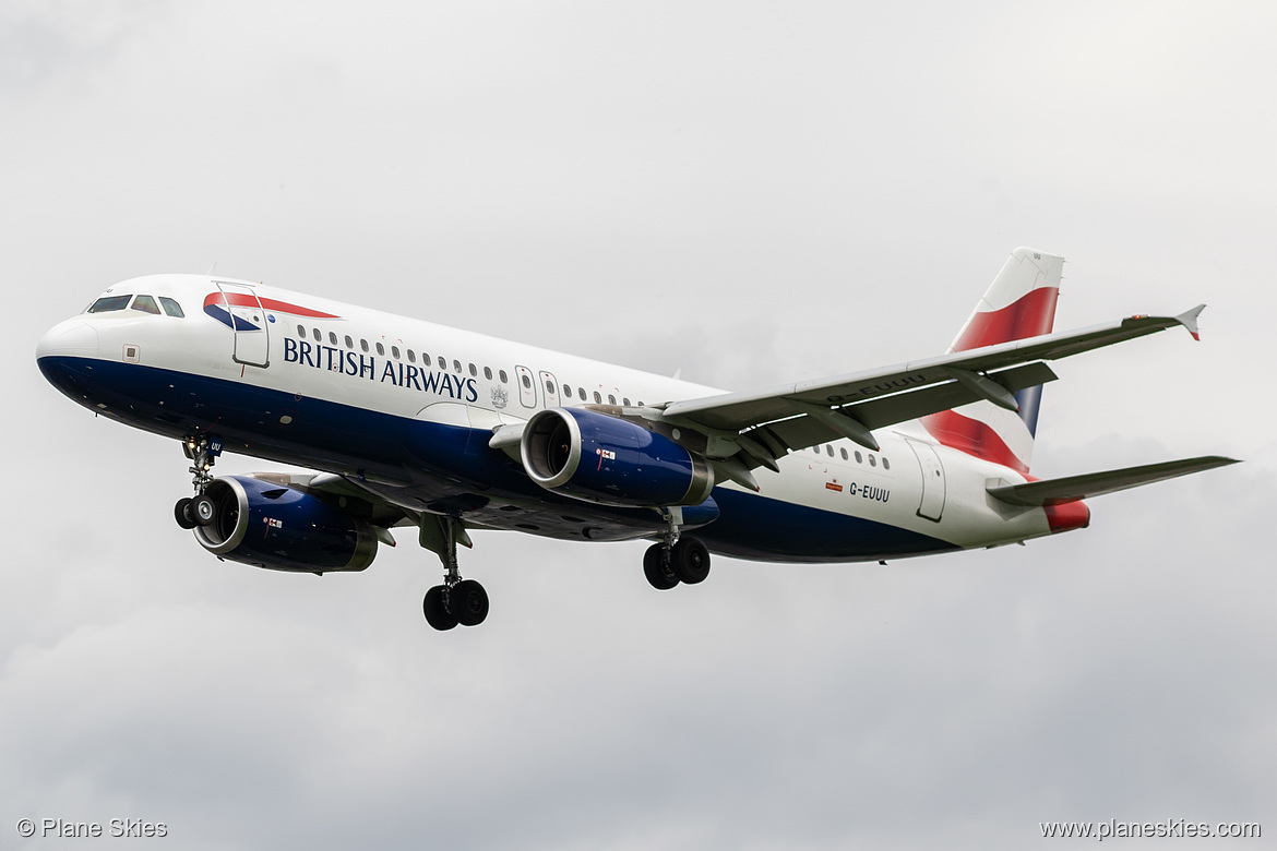 British Airways Airbus A320-200 G-EUUU at London Heathrow Airport (EGLL/LHR) British Airways Airbus A320-200 G-EUUU at London Heathrow Airport (EGLL/LHR)