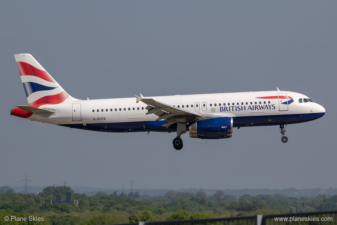 British Airways Airbus A320-200 G-EUYA at London Heathrow Airport (EGLL/LHR) British Airways Airbus A320-200 G-EUYA at London Heathrow Airport (EGLL/LHR)