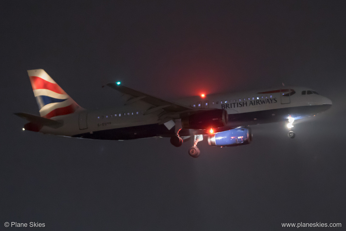 British Airways Airbus A320-200 G-EUYF at London Heathrow Airport (EGLL/LHR)