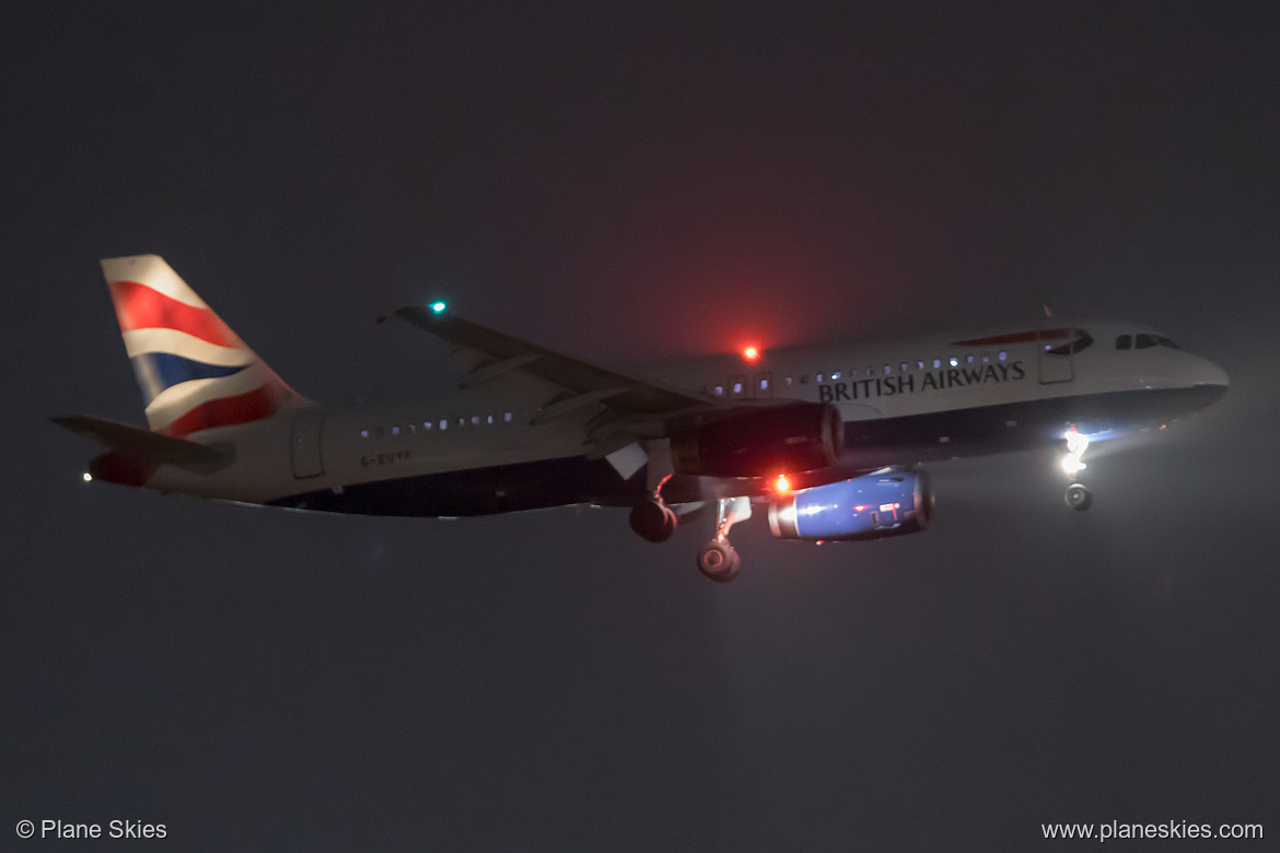 British Airways Airbus A320-200 G-EUYF at London Heathrow Airport (EGLL/LHR) British Airways Airbus A320-200 G-EUYF at London Heathrow Airport (EGLL/LHR)