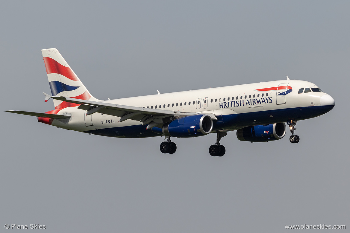 British Airways Airbus A320-200 G-EUYL at London Heathrow Airport (EGLL/LHR)