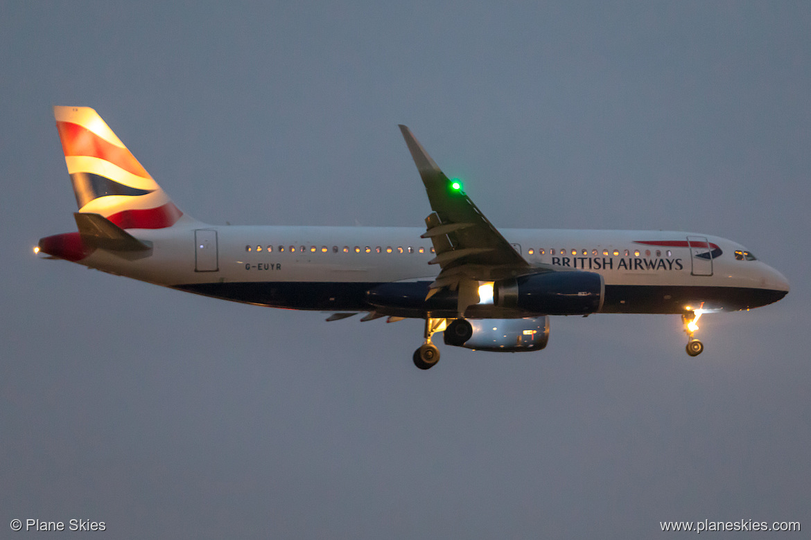 British Airways Airbus A320-200 G-EUYR at London Heathrow Airport (EGLL/LHR)