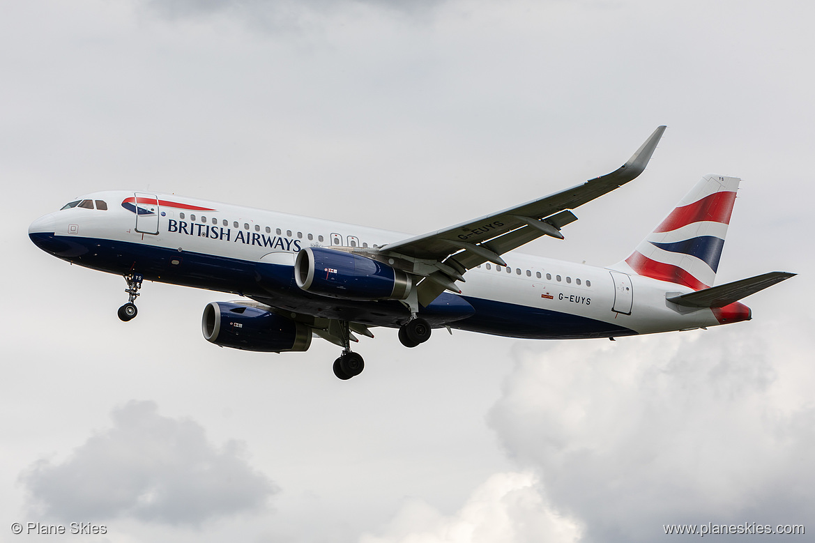 British Airways Airbus A320-200 G-EUYS at London Heathrow Airport (EGLL/LHR) British Airways Airbus A320-200 G-EUYS at London Heathrow Airport (EGLL/LHR)