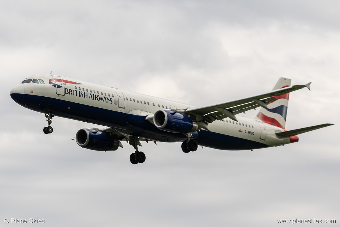 British Airways Airbus A321-200 G-MEDG at London Heathrow Airport (EGLL/LHR) British Airways Airbus A321-200 G-MEDG at London Heathrow Airport (EGLL/LHR)