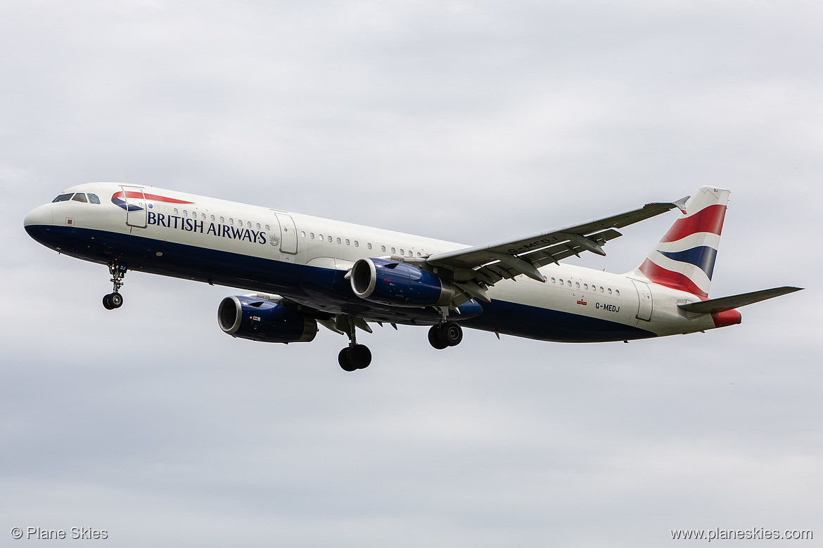 British Airways Airbus A321-200 G-MEDJ at London Heathrow Airport (EGLL/LHR)