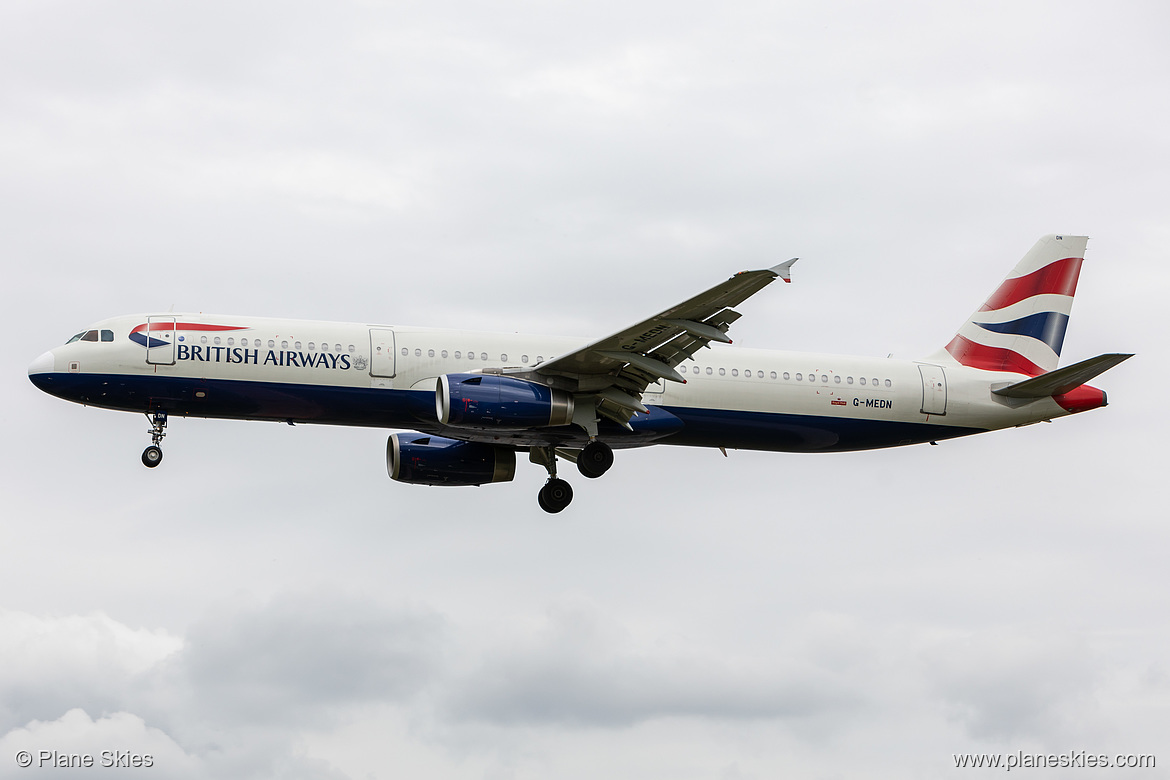 British Airways Airbus A321-200 G-MEDN at London Heathrow Airport (EGLL/LHR)