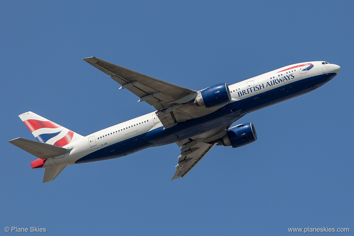 British Airways Boeing 777-200ER G-VIIF at London Heathrow Airport (EGLL/LHR) British Airways Boeing 777-200ER G-VIIF at London Heathrow Airport (EGLL/LHR)