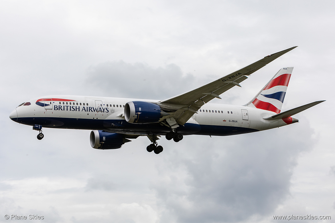 British Airways Boeing 787-8 G-ZBJA at London Heathrow Airport (EGLL/LHR)