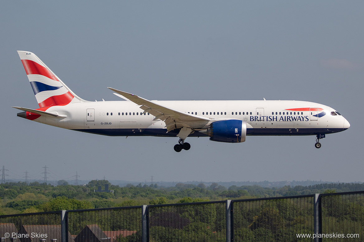 British Airways Boeing 787-8 G-ZBJD at London Heathrow Airport (EGLL/LHR) British Airways Boeing 787-8 G-ZBJD at London Heathrow Airport (EGLL/LHR)