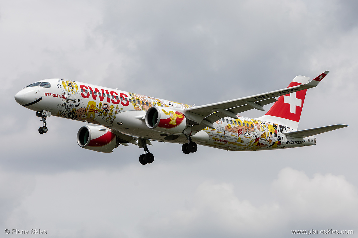 Swiss International Air Lines Bombardier CS300 HB-JCA at London Heathrow Airport (EGLL/LHR)