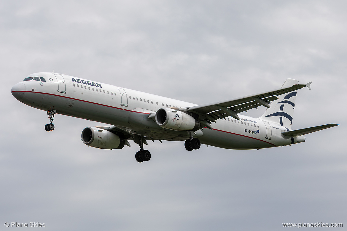 Aegean Airlines Airbus A321-200 SX-DGQ at London Heathrow Airport (EGLL/LHR)