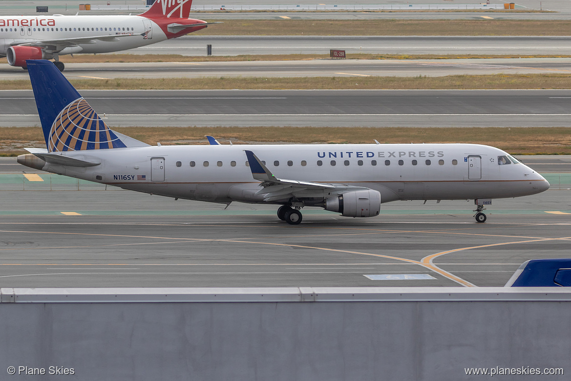 SkyWest Airlines Embraer ERJ-175 N116SY at San Francisco International Airport (KSFO/SFO)