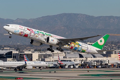 EVA Air Boeing 777-300ER B-16703 at Los Angeles International Airport (KLAX/LAX)