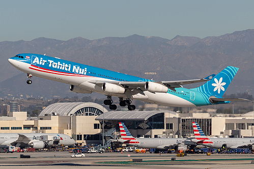 Air Tahiti Nui Airbus A340-300 F-OSEA at Los Angeles International Airport (KLAX/LAX) Air Tahiti Nui Airbus A340-300 F-OSEA at Los Angeles International Airport (KLAX/LAX)