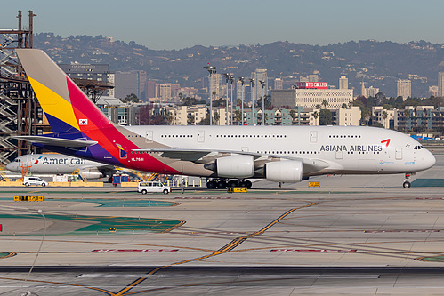 Asiana Airlines Airbus A380-800 HL7641 at Los Angeles International Airport (KLAX/LAX) Asiana Airlines Airbus A380-800 HL7641 at Los Angeles International Airport (KLAX/LAX)